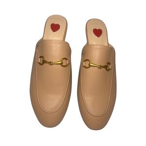 NWOT ARQA Leather Mules- Tan Leather Flats Size 7.5/8